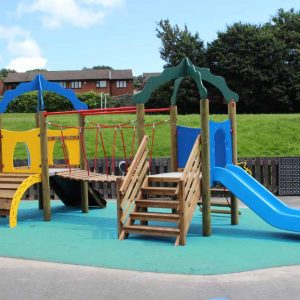 Wooden School Playground Slide from Setter Play