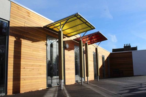 Rainbow Entrance Canopies for Schools - Setter Play