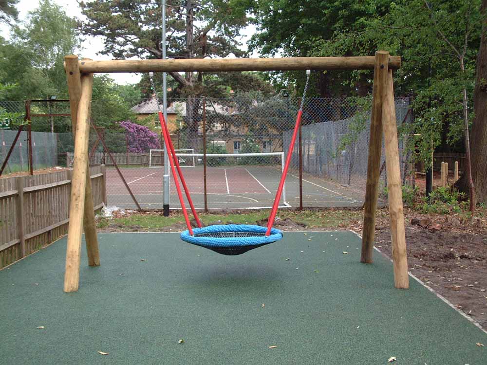 Wooden Playground Swing for Schools - Setter Play UK